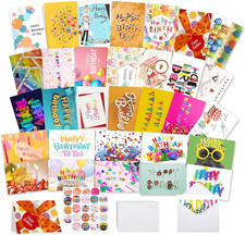32 PCS Happy Birthday Cards Bulk With Envelopes 4X6 Assorted Birthday Cards NEW