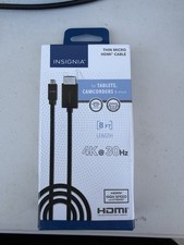 Insignia Thin MICRO HDMI to HDMI cable 8ft Fo...