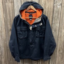 Vintage Gap 3/4 Zip Pullover Anorak Jacket Outdoors Pockets Navy Blue Mens Large