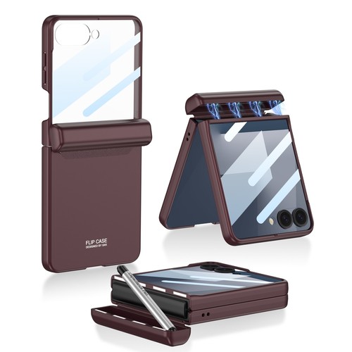 Hinge Case with Built-in Screen Protector & Stylus For Samsung Galaxy Z Flip 7 6 - Picture 17 of 20
