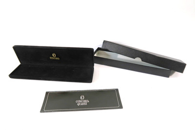 Concord Watch Presentation Box Outer Case Velvet Inner Box ONLY Quartz Warranty