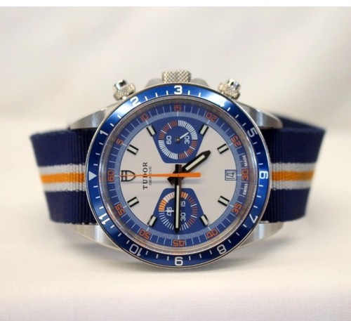 💥2019 Tudor Heritage Chronograph 70330B Blue 42mm Men's Watch ...