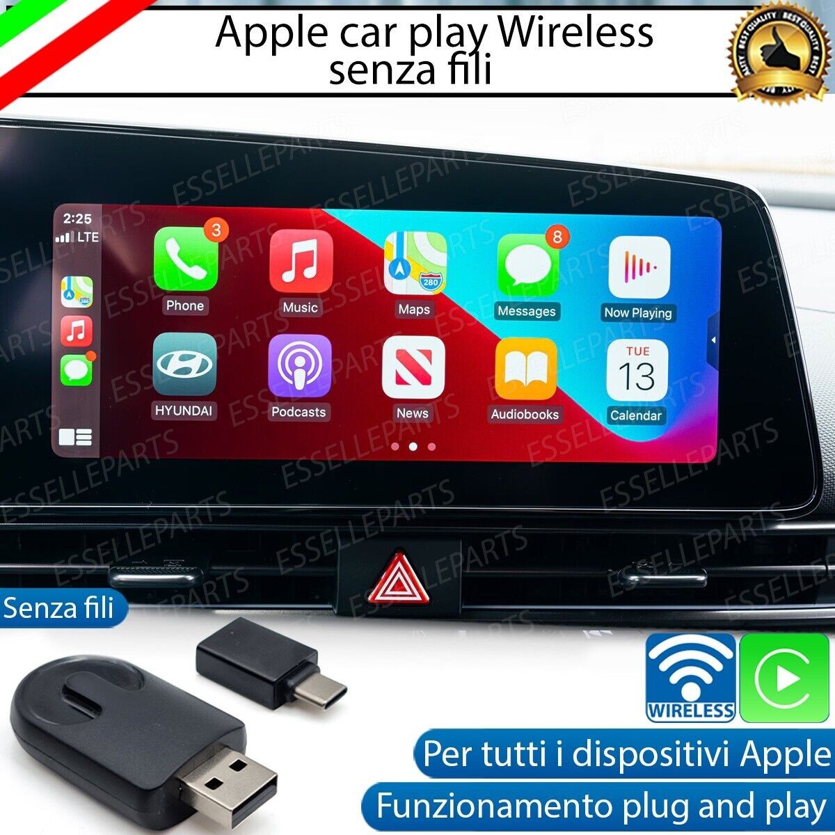 APPLE CAR PLAY WIRELESS ADATTATORE PER VOLKSWAGEN ARTEON PER IPHONE