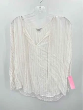 Pre-Owned Rails White Size Medium Long Sleeve Blouse