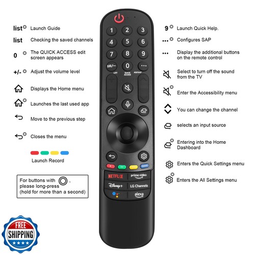 Magic Remote for LG-Smart-TV-Remote-Control-Replacement with Pointer and Voic - Picture 4 of 5