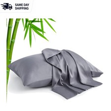 Bamboo Rayon King Pillowcases Set of 2 - Breathable Cooling for Hot Sleepers