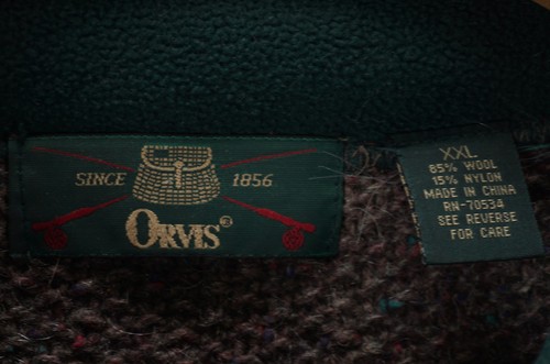 ORVIS SWEATER VEST BROWN KNIT SLEEVELESS WOOL BLEND FULL ZIP MENS SIZE XXL 2XL - Picture 4 of 5