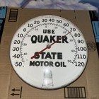 1960's VTG Quaker State Motor Oil 12" Metal & Plastic Bubble Thermometer Sign — photo 8