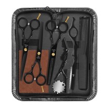 Japanese Stainless Steel Professional Black Hairdressing Scissors 6.5" Hair