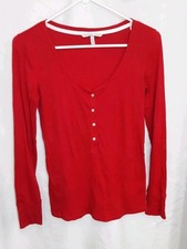 Victoria's Secret Pajama Shirt Long Sleeve Women's Size Medium - E33