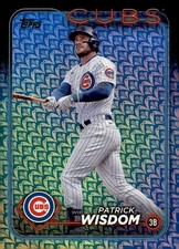 2024 Topps Series 1 - Patrick Wisdom #328 Holiday Foil Chicago Cubs Parallel