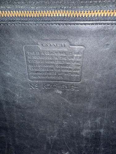 Vintage Coach 5181 Leather Messenger Briefcase Laptop Crossbody Bag Black - Picture 10 of 10