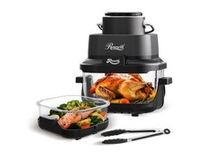Freidora de Aire Portátil de Vidrio Rosewill 8 en 1,5 QT y 1,6 QT Doble Vidrio Transparente C