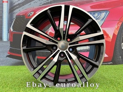 4X R17 Inch 5X108 Volvo Aro Style Black Polished Wheels: Fits For S60 V40 XC40