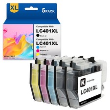 5pk LC401XL LC-401 XL Ink Cartridges for Brother MFC-J1010DW MFC-J1012DW J1170DW