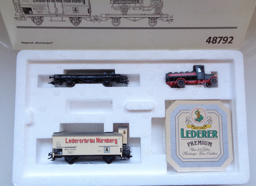 Märklin H0 48792 Wagen-Set Biertransport Ledererbräu 2 tlg. der DR in OVP BH4189 | Condition: Gebraucht