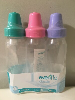 New Evenflo Classic Baby Bottles Ounce Pink Teal Purple Slow
