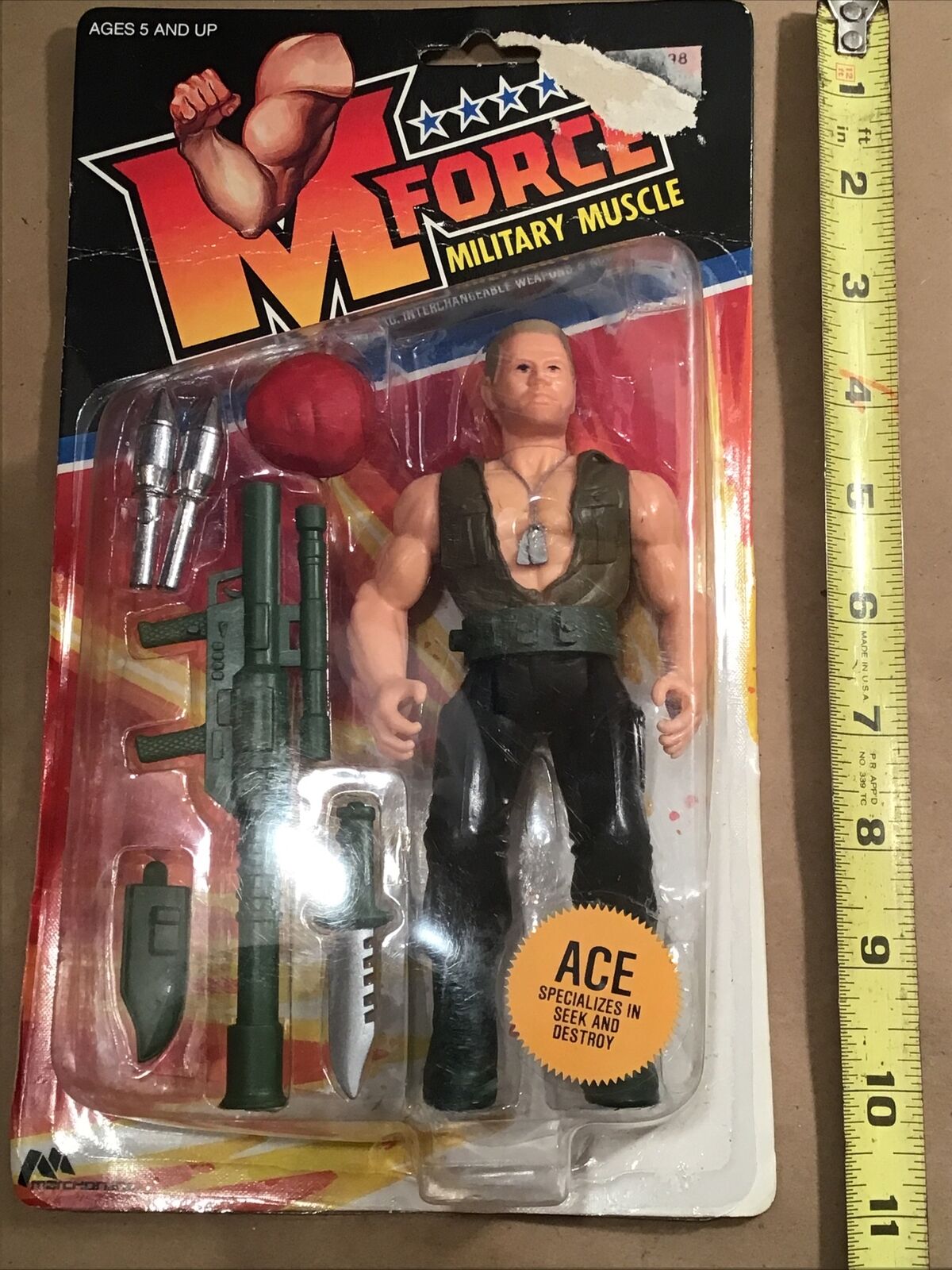 M-FORCE MILITARY MUSCLE ACE Red Hat MARCHON 1985 Sealed GI Joe KO Knockoff Rambo