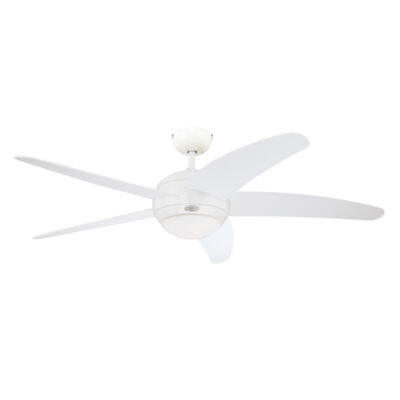 Deckenventilator mit Licht und Fernbedienung WESTINGHOUSE BENDAN Weiß 132 cm