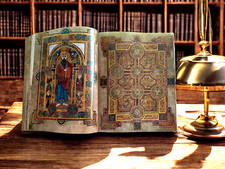 Book of Kells 800 AD Kell's Manuscript  Facsimile A4 Size Color Reproduction