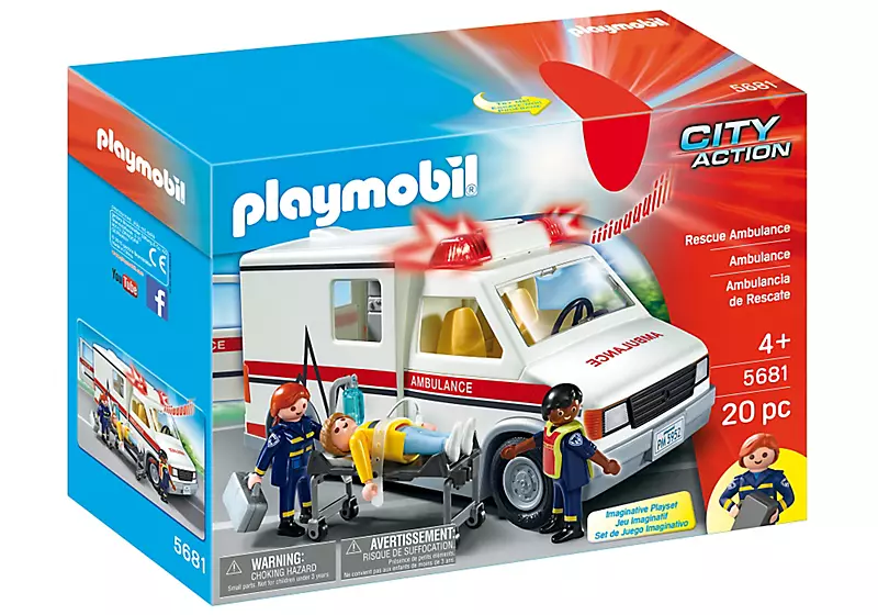 konvergens forsøg Merchandiser PLAYMOBIL City Action Ambulance Of Rescue 5681 Exclusive USA Lumière And  Sound | eBay