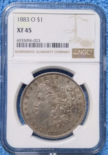 1883 O AMERICAN MORGAN SILVER DOLLAR 90%SILVER TRUSTED NGC XF45