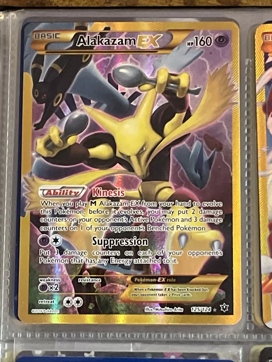  Pokemon - Alakazam-EX (125/124) - XY Fates Collide - Holo :  Toys & Games