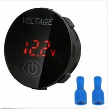 Marine 12V-24V Motorcycle Car ATV Red LED Digital Voltmeter Battery Gauge