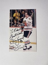 Al Secord Chicago Black Hawks Postcard Auto