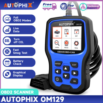 Autophix OM129 OBD2 Diagnosegerät Fehlerauslesegerät Codeleser Batterietest DHL