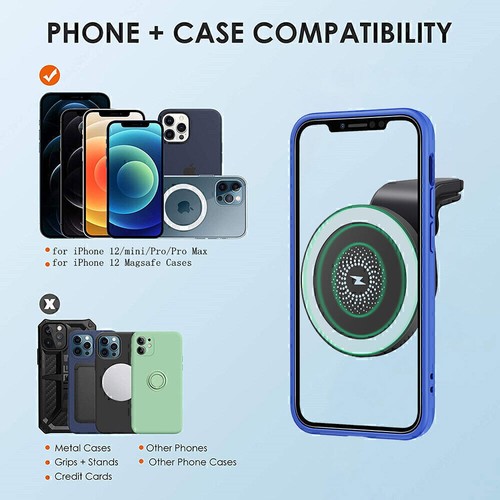 15W Magnetic Car Mount Wireless Charger For iPhone 13 12 Pro Max Mini Mag Safe - Zdjęcie 4 z 12