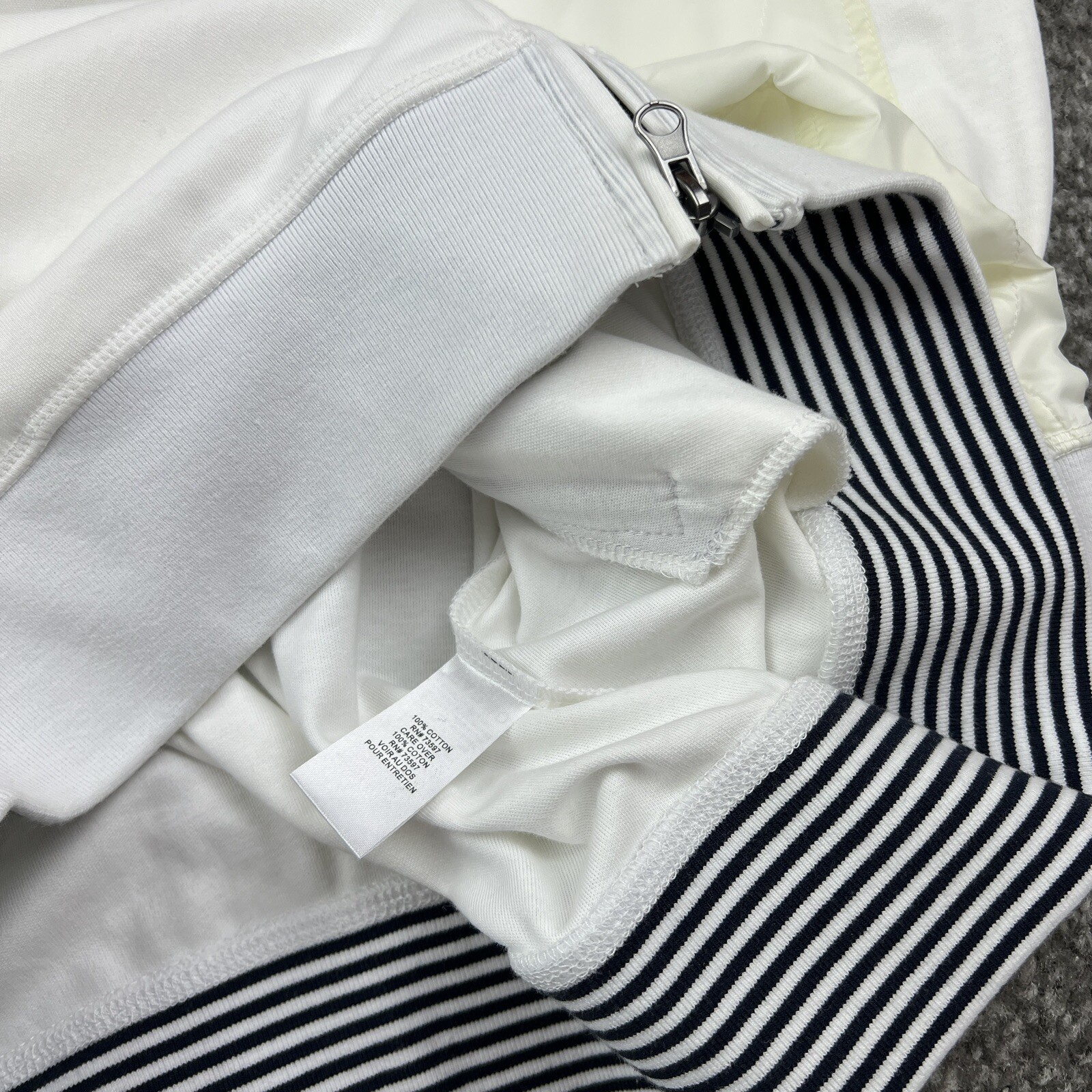 Raffi Jacket Mens Medium White Solid Full Zip Bom… - image 12