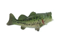 Fish, Largemouth Bass, Bigmouth Black Rubber, Realistic Toy Model 3" CH630 BB168