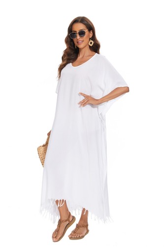 Beautybatik Women Caftan Solid Loungewear Maxi Plus Size Long Dress XL to 4X - Picture 84 of 104