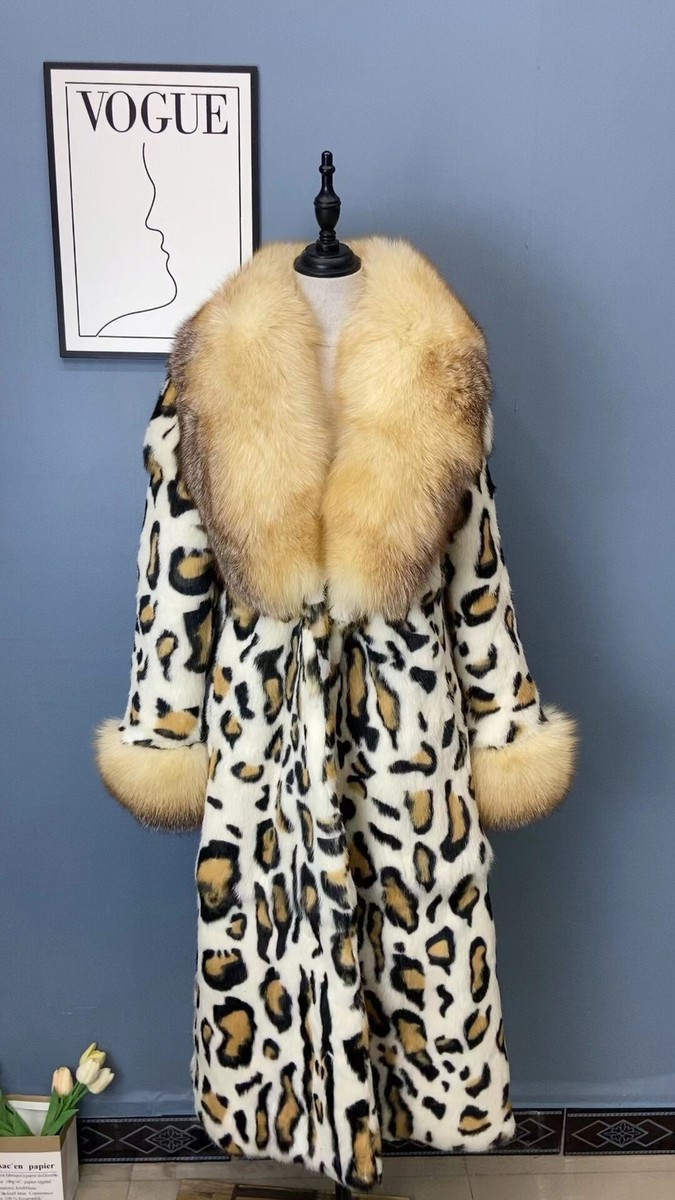 ジャケット・アウター vintage fake fur long coat 2023 Winter Simulation Fox Fur Long Coat Fur Collar Fashion
