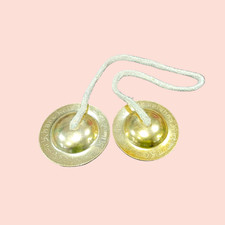 Manjira Percussion Musical Instrument Hand Iron Indian Manjeera Handmade 3 inch