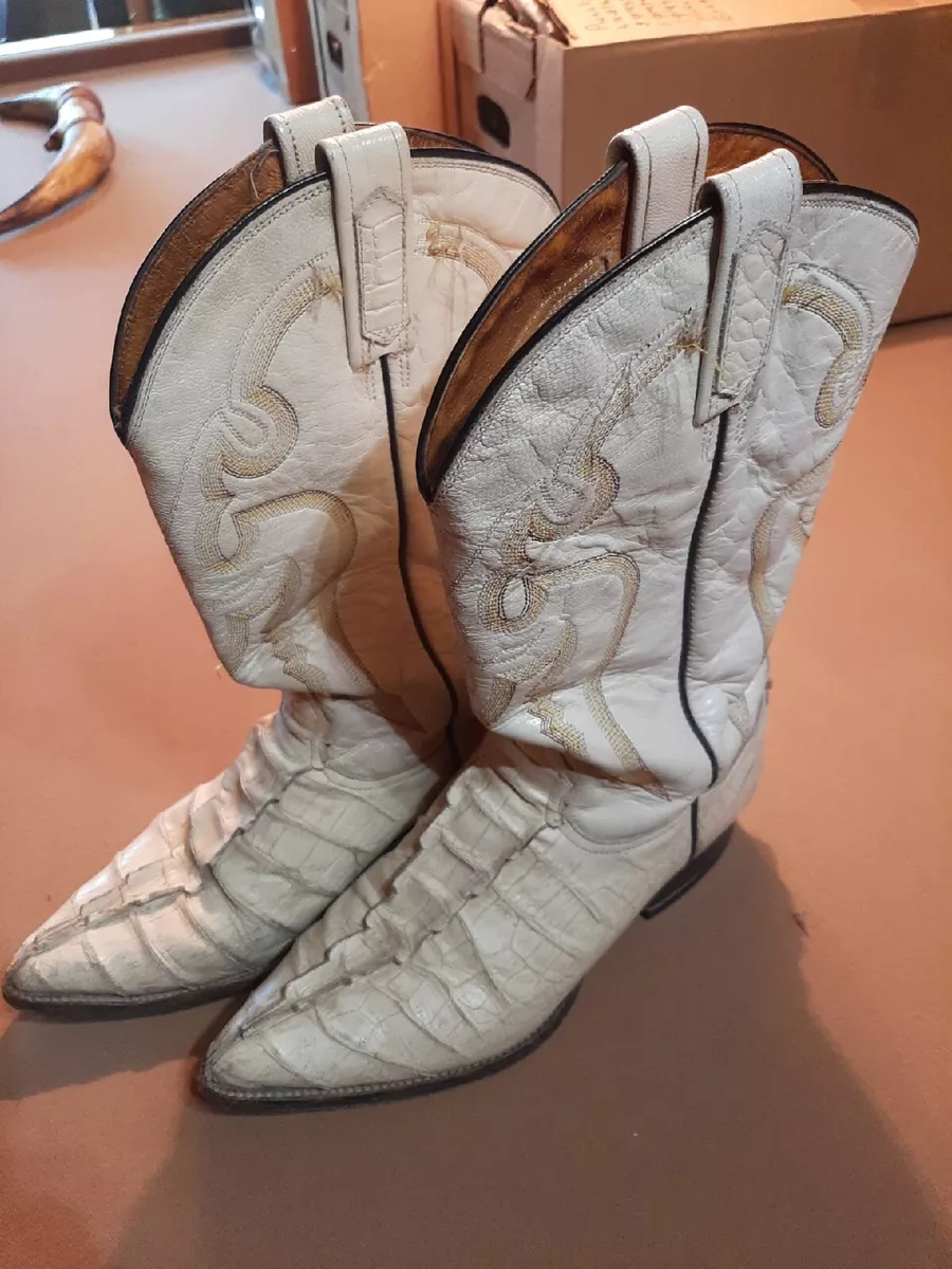 Cream croc shop boots