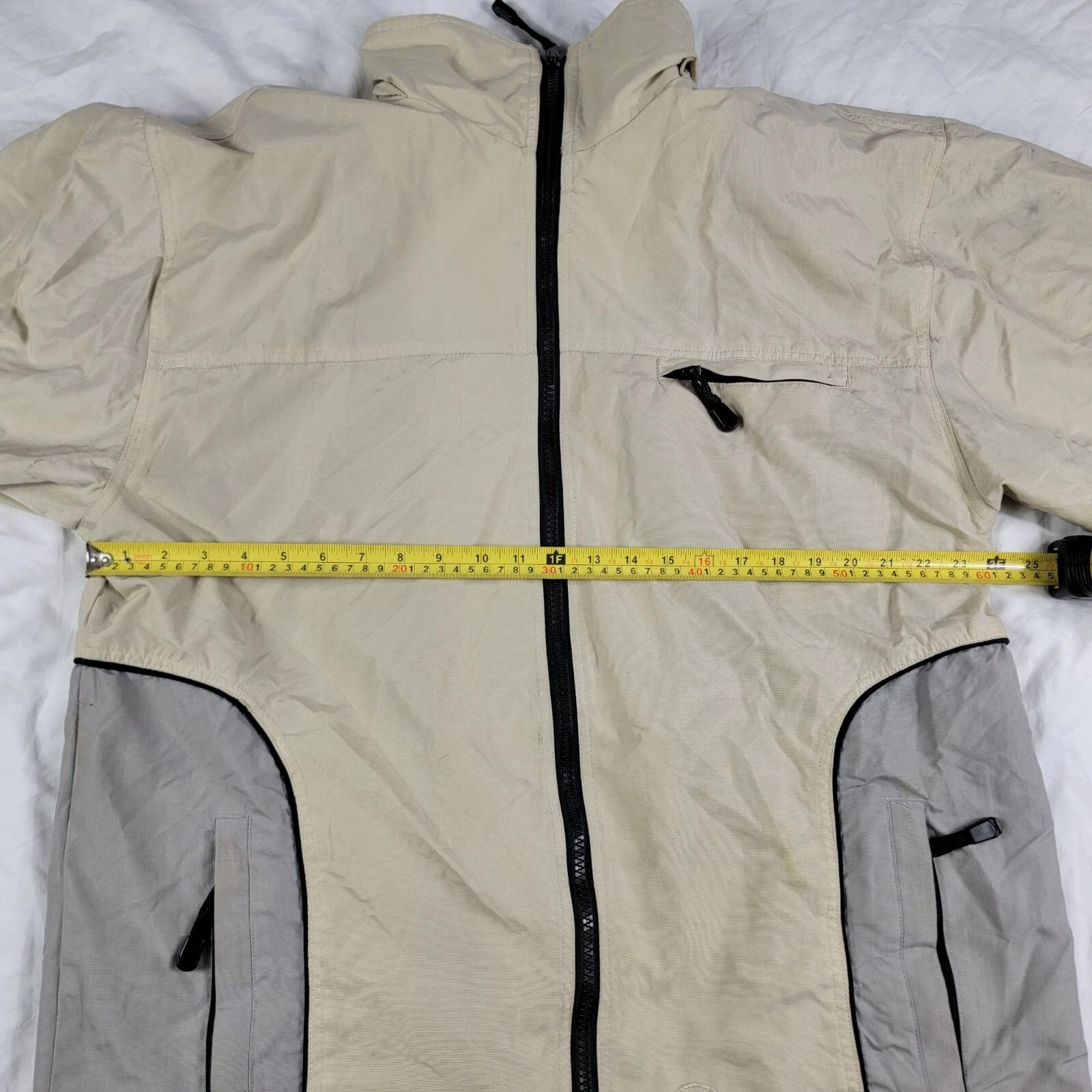 Planet Earth Products Mens XL Beige Waterproof Jacket Winter Rain Outdoors Camp - product detail image 7