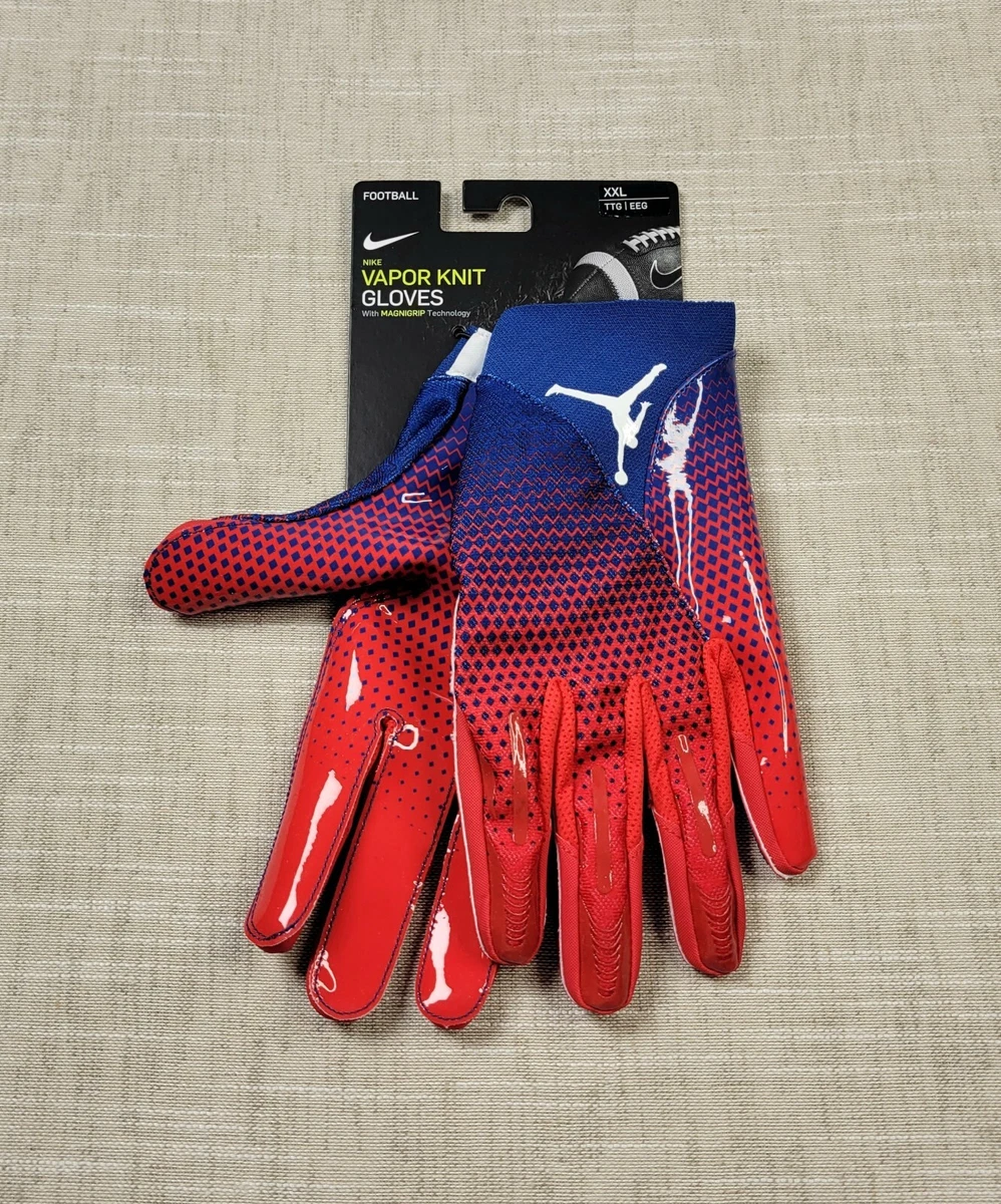 Red white sales blue football gloves