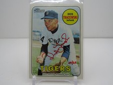 DICK TRACEWSKI 2018 TOPPS HERITAGE REAL ONE RED INK AUTOGRAPH AUTO #24/69!