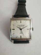 Vintage Girard Perregaux Mens Stainless Steel Automatic Watch 39 Jewel Gyromatic