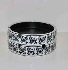 MOC Japan vintage Mid Century Modern butterfly ceramic ashtray set