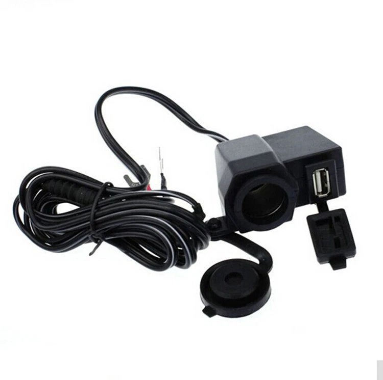  Encendedor de cigarrillos para motocicleta bicicleta toma USB cargador de teléfono impermeable Foto 3 de 4
