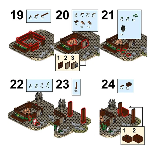 Custom MOC-78792 Medieval Butcher Model 270 Parts Kids Gift for Christmas New - Picture 8 of 9