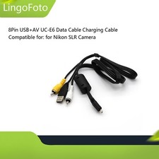 8Pin USB AV UC-E6 Data Cable Charging Cable for Nikon SLR Camera Video AV RCA