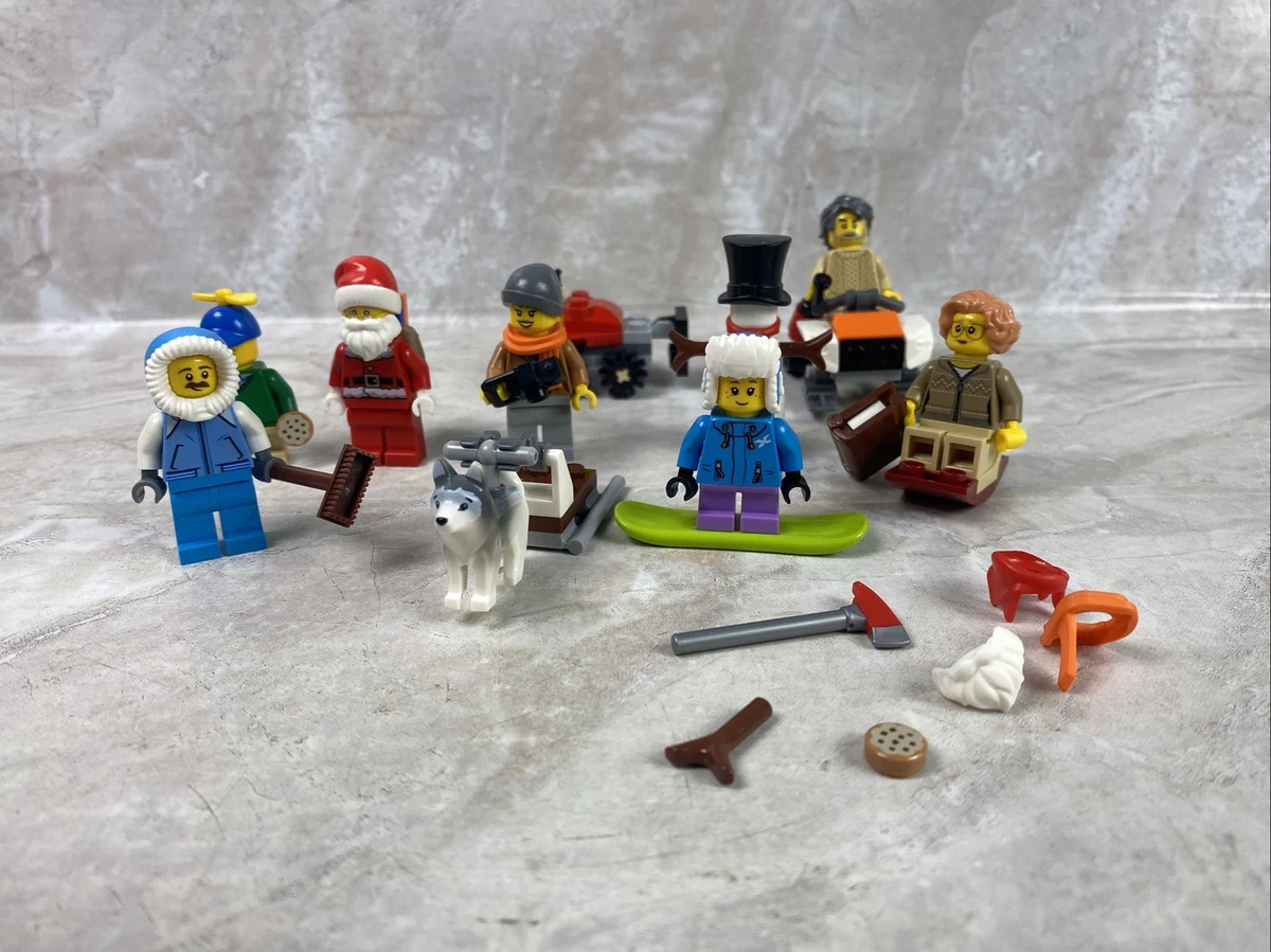 LEGO Minifigures Lot of 7 from City Advent 60235 Santa Snow