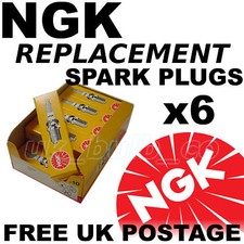 6x NGK Replacement SPARK PLUGS PORSCHE 911 ( 996 ) 3.6 lt TURBO 00-->04 No. 7354