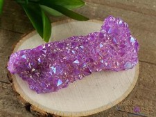 AURA QUARTZ, Ruby Pink - Rainbow, Crystal Cluster, Metaphysical, Decor, R0612