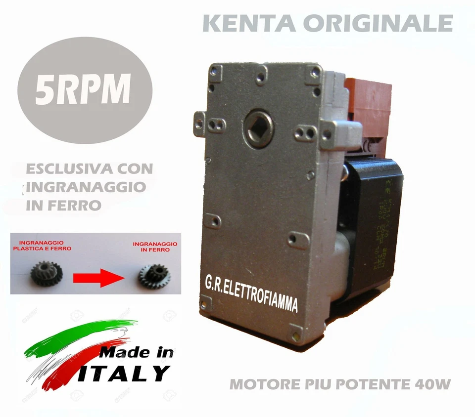 YES MOTORE MOTORIDUTTORE STUFA PELLET KENTA 5RPM K9117169 K9117155 K9117153 MELLOR K