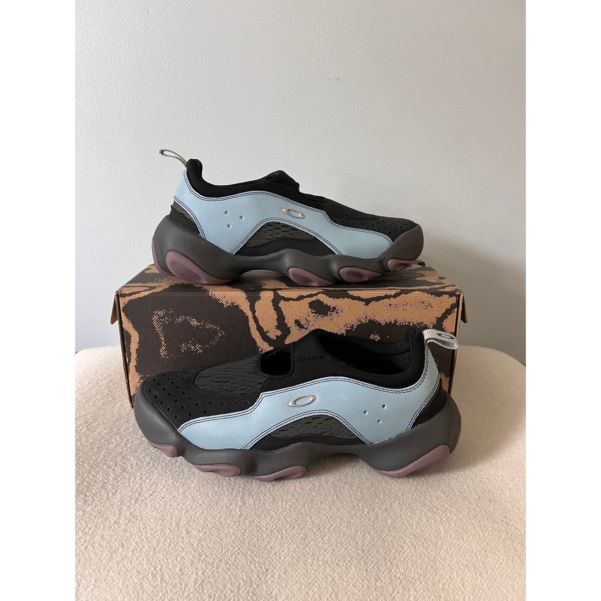 Oakley Factory Team Flesh Sandal - Size 10 - Stone Blue Ostrich